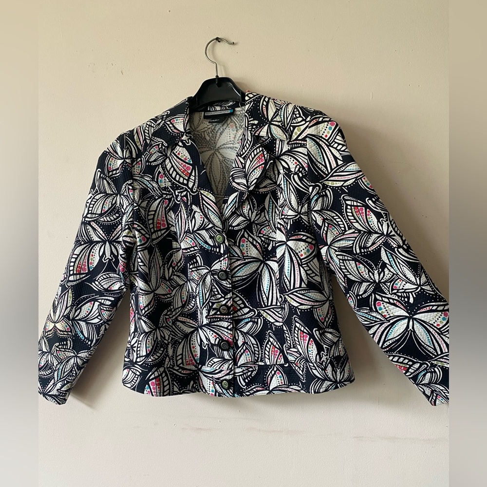 Colorful Spring Jacket - 100%Cotton- Size 14